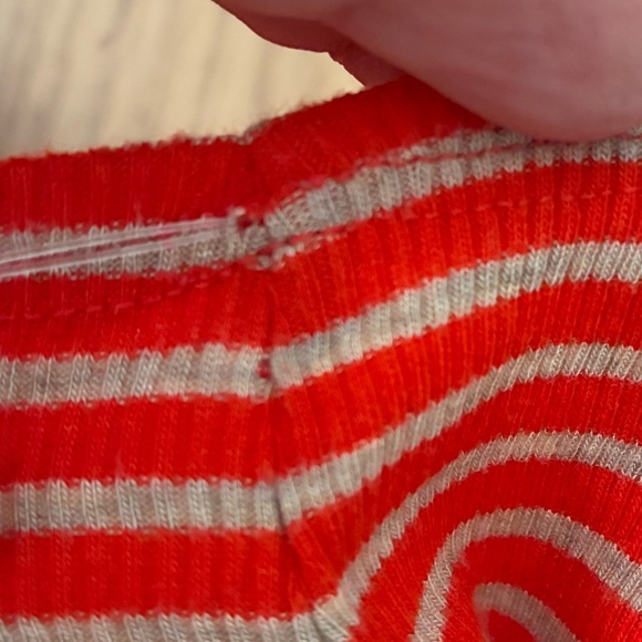 Puella Orange Striped Turtleneck Swing Top Sleeveless Tunic S - Picture 14 of 14